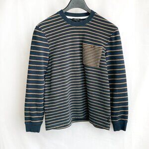 Ted Baker Striped Cotton Tee with Pocket